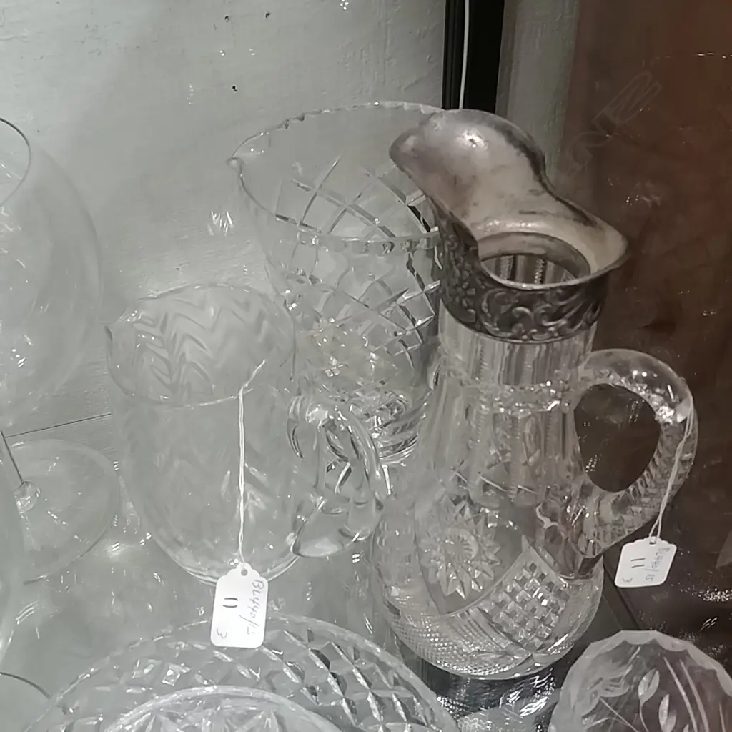 2  CRYSTAL JUGS & CARAFE Image 1++