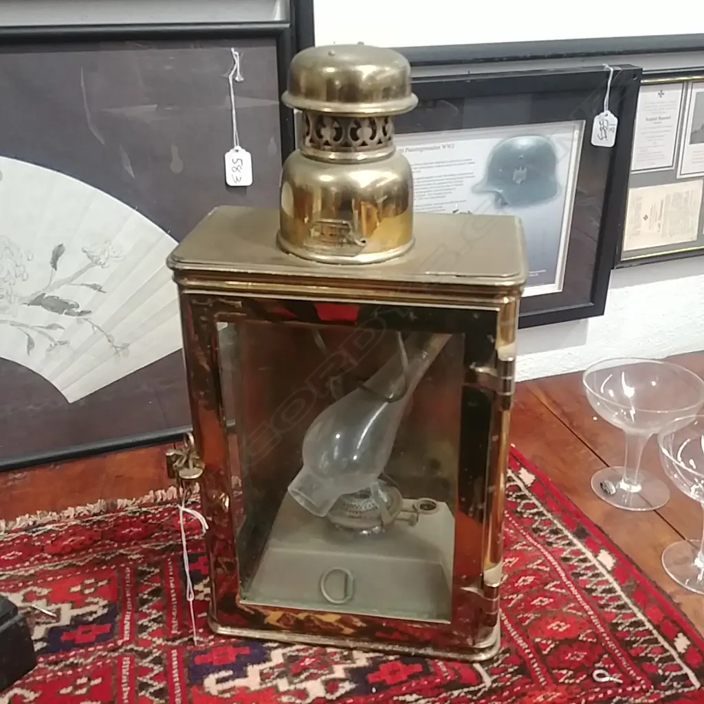 BRASS SHIP'S MAST LIGHT(CONVERTED) Image 1++