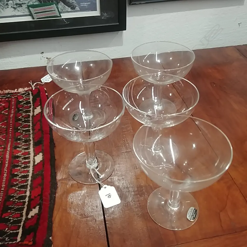 5 NORITAKE HOLLOW STEM GLASSES Image 1++