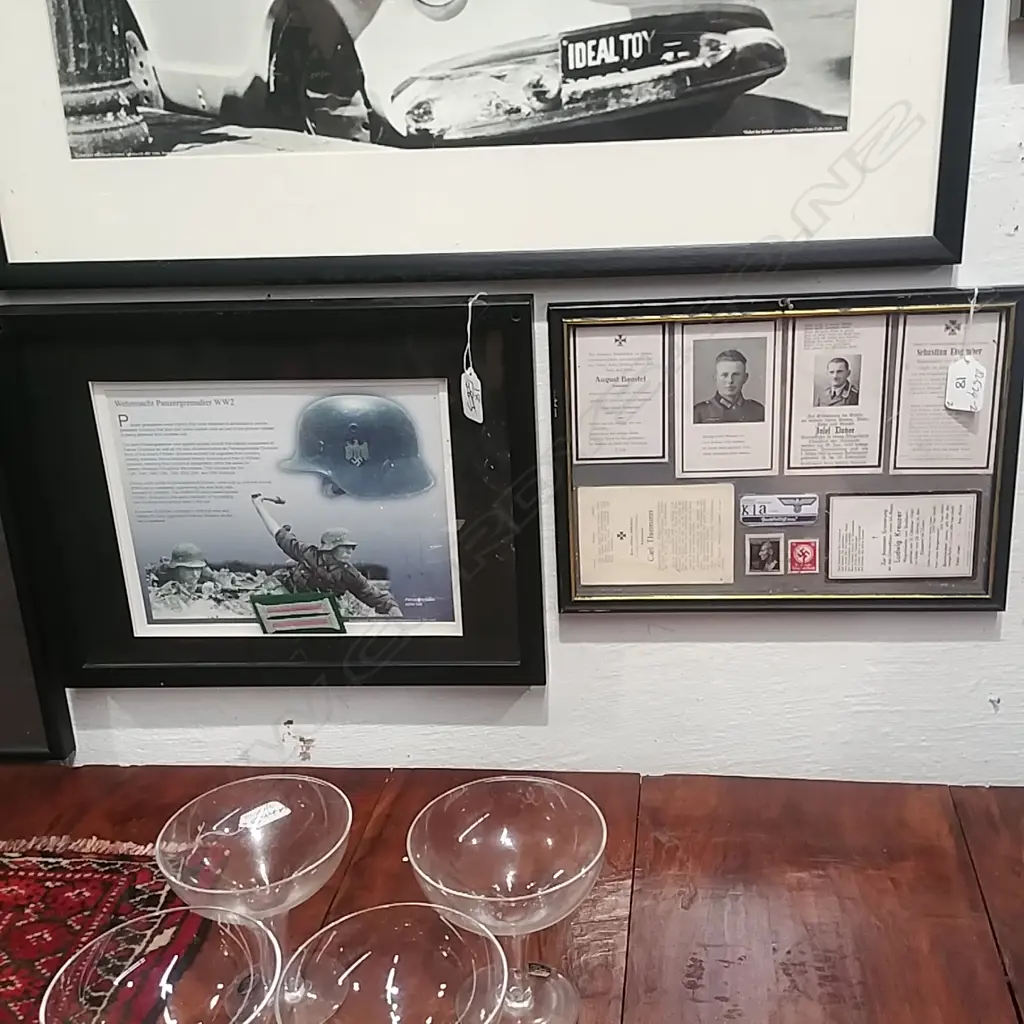 2 GERMAN MILITARY FRAMED DISPLAYS Image 1++