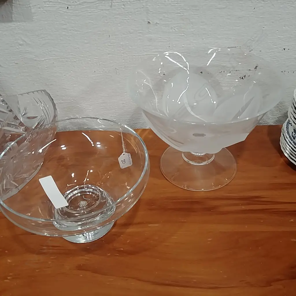 2 GLASS BOWLS Image 1++