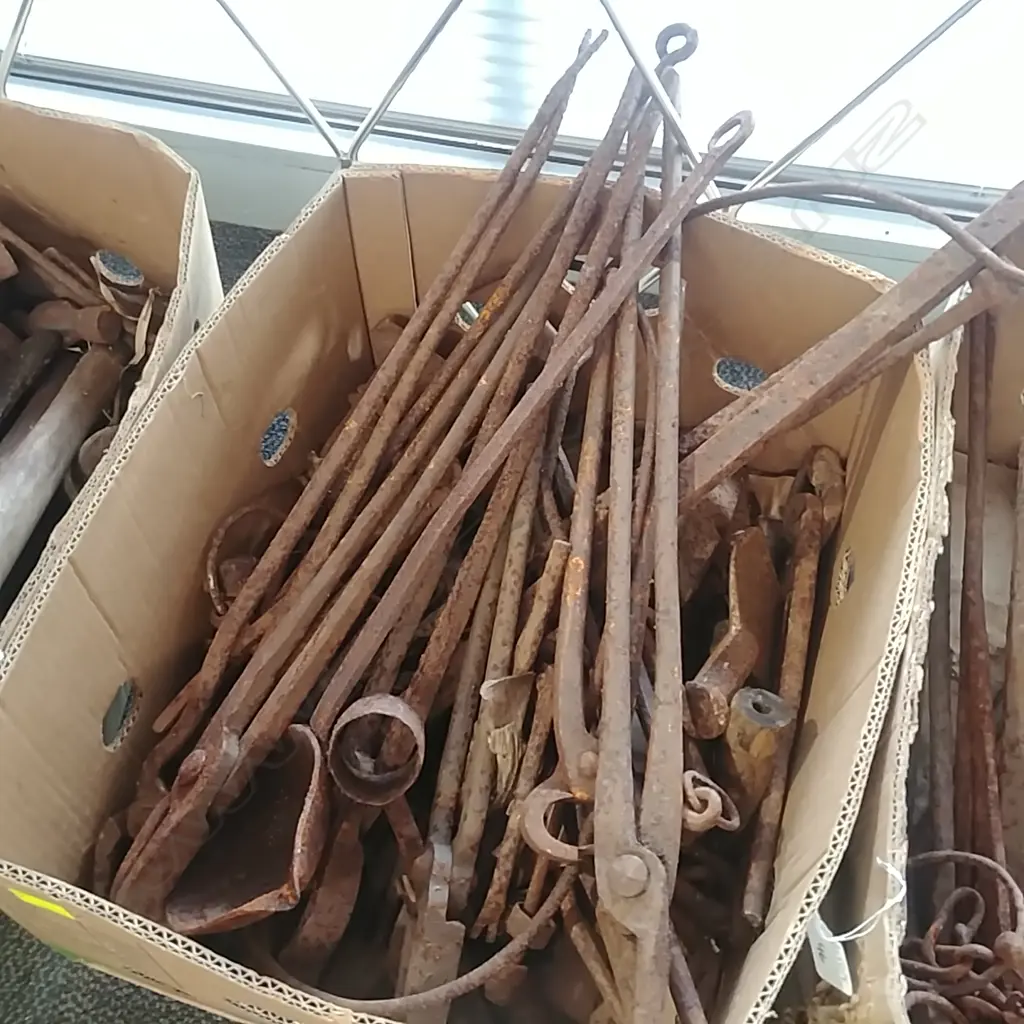 BOX LOT TONGS ETC Image 1++