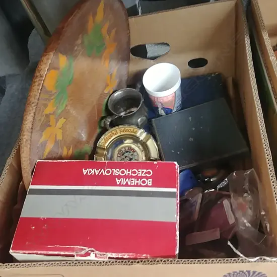 BOX SPOONS GLASSES ETC