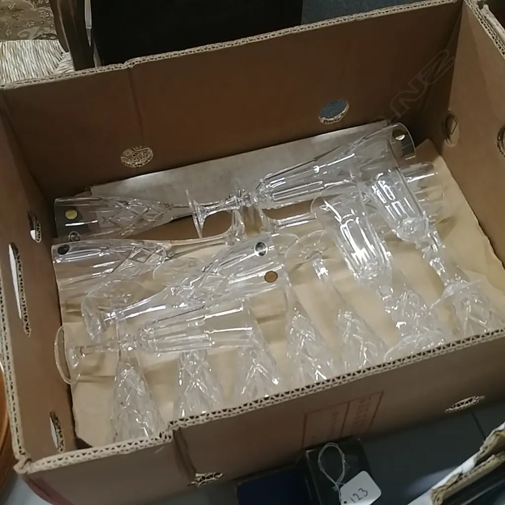 12 BOHEMIA CRYSTAL FLUTES + SOME XTRA Image 1++