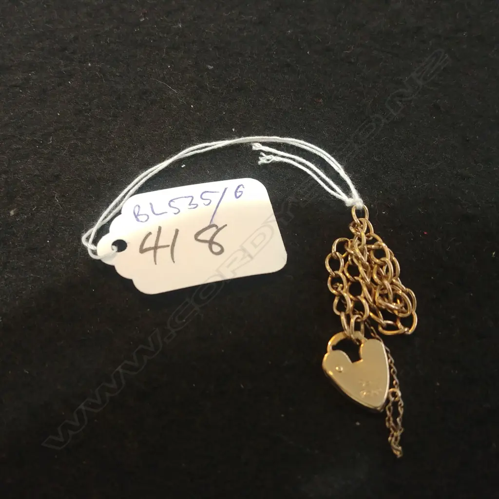 9CT GOLD LOCKET ON CHAIN 4g Image 1++