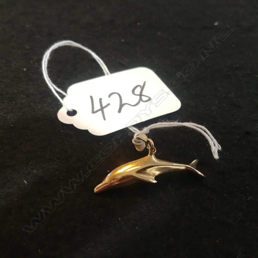 14CT GOLD DOLPHIN PENDANT 3g  Image 1++