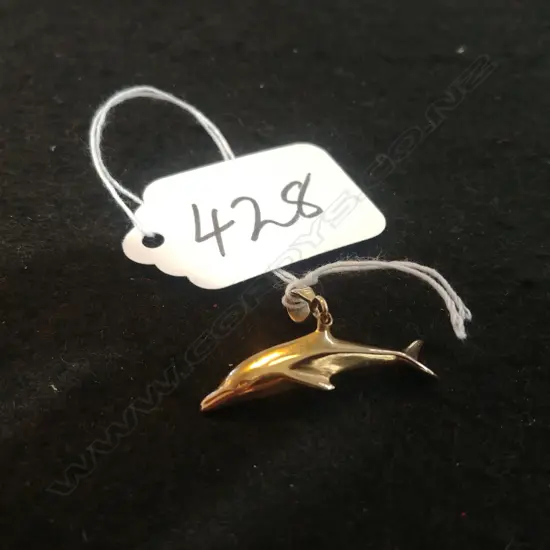 14CT GOLD DOLPHIN PENDANT 3g 