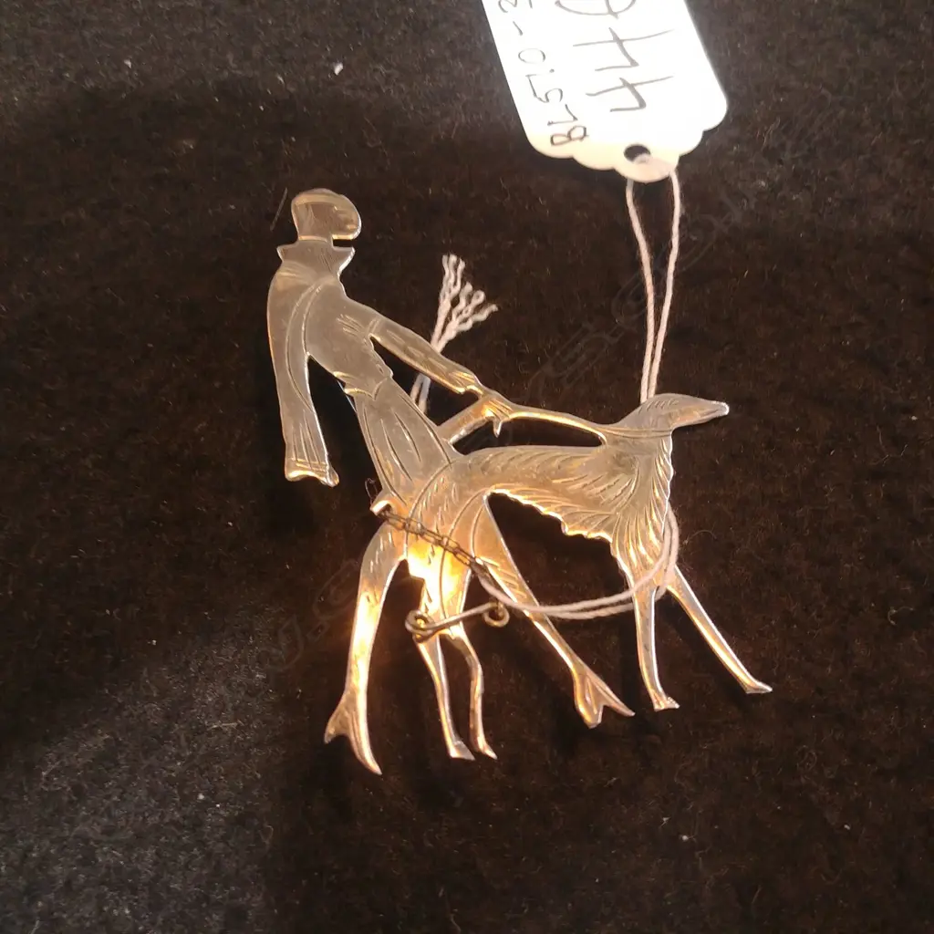 ART DECO STYLE SILVER BROOCH Image 1++