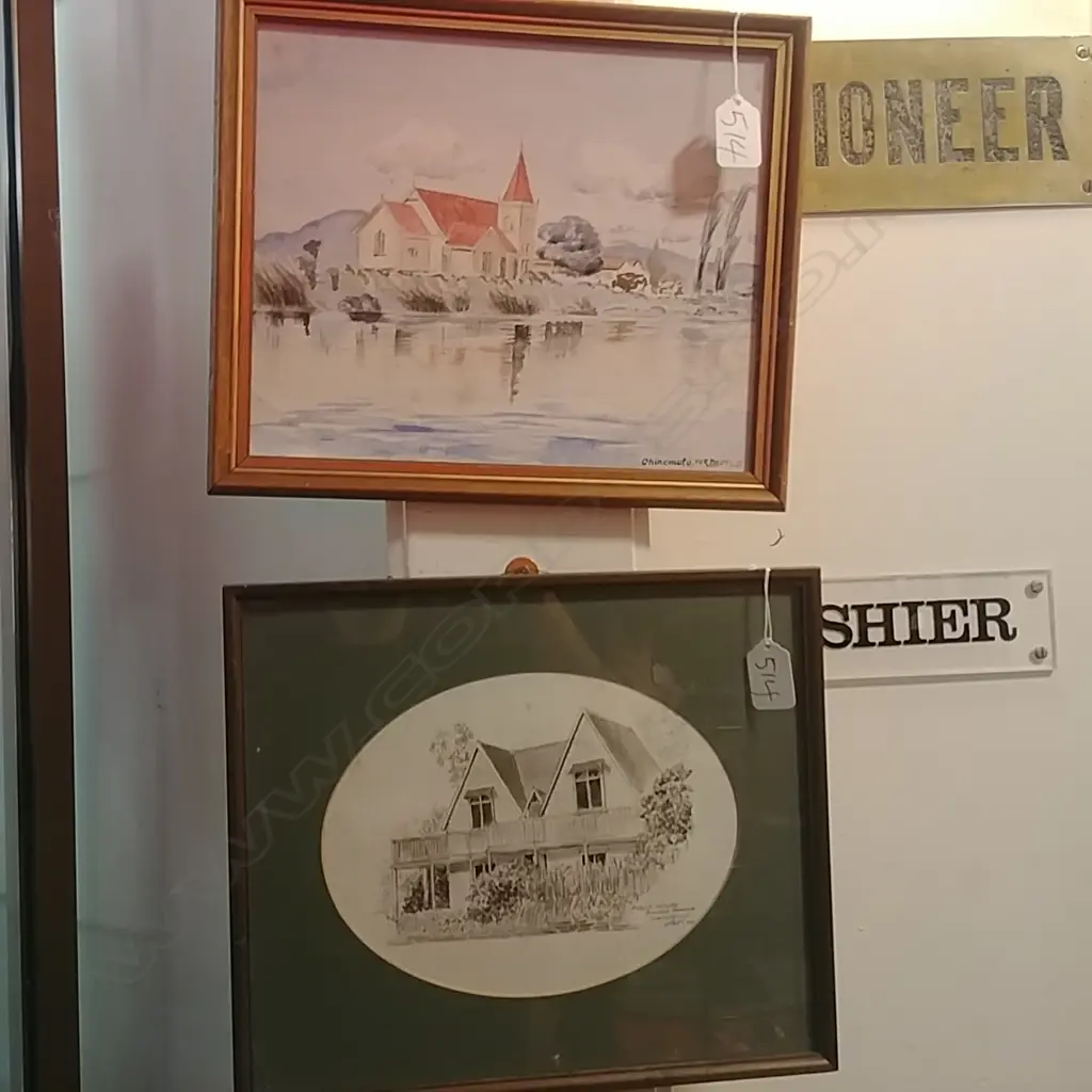 2 W/C'S COLONIAL NZ BUILDINGS; OHINEMUTU.. Image 1++