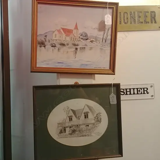 2 W/C'S COLONIAL NZ BUILDINGS; OHINEMUTU..