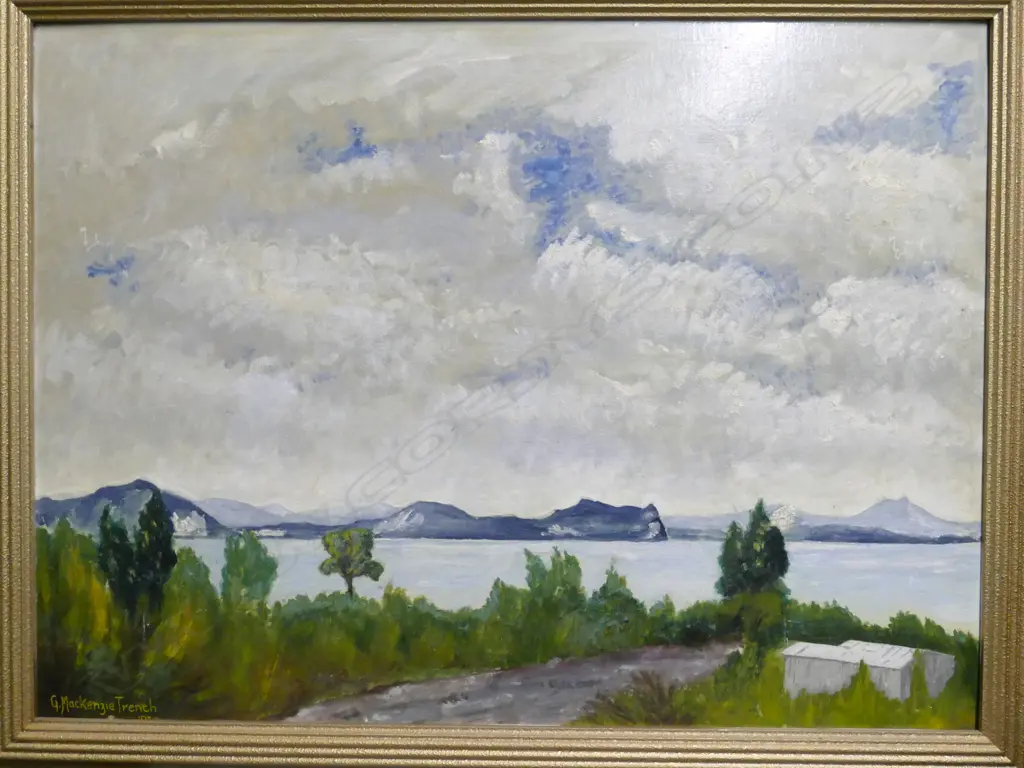 GILBERT MACKENZIE-TRENCH OIL LAKE TAUPO 1956 Image 1++