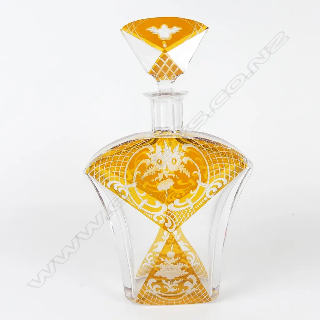 An overlay glass decanter Image 1++