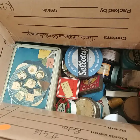 LOT ASST VINTAGE TINS