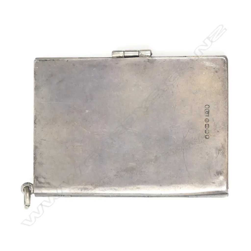 A Victorian silver envelope form card case Image 1++