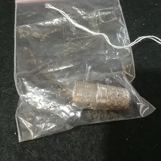 2 SILVER VINTAGE THIMBLES; 1913 CHESTER & EURO