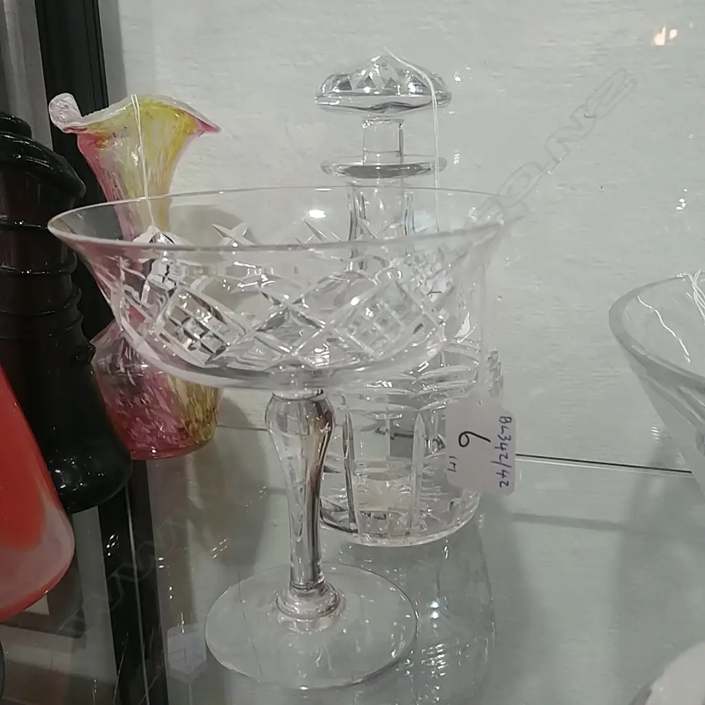 CRYSTAL COMPORT & DECANTER Image 1++