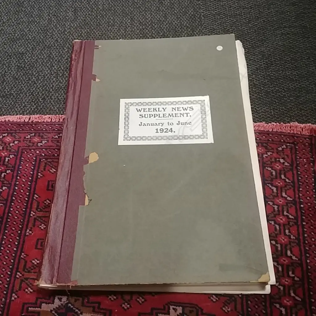 BOUND VOL WEEKLY NEWS JAN-JUNE 1924 Image 1++