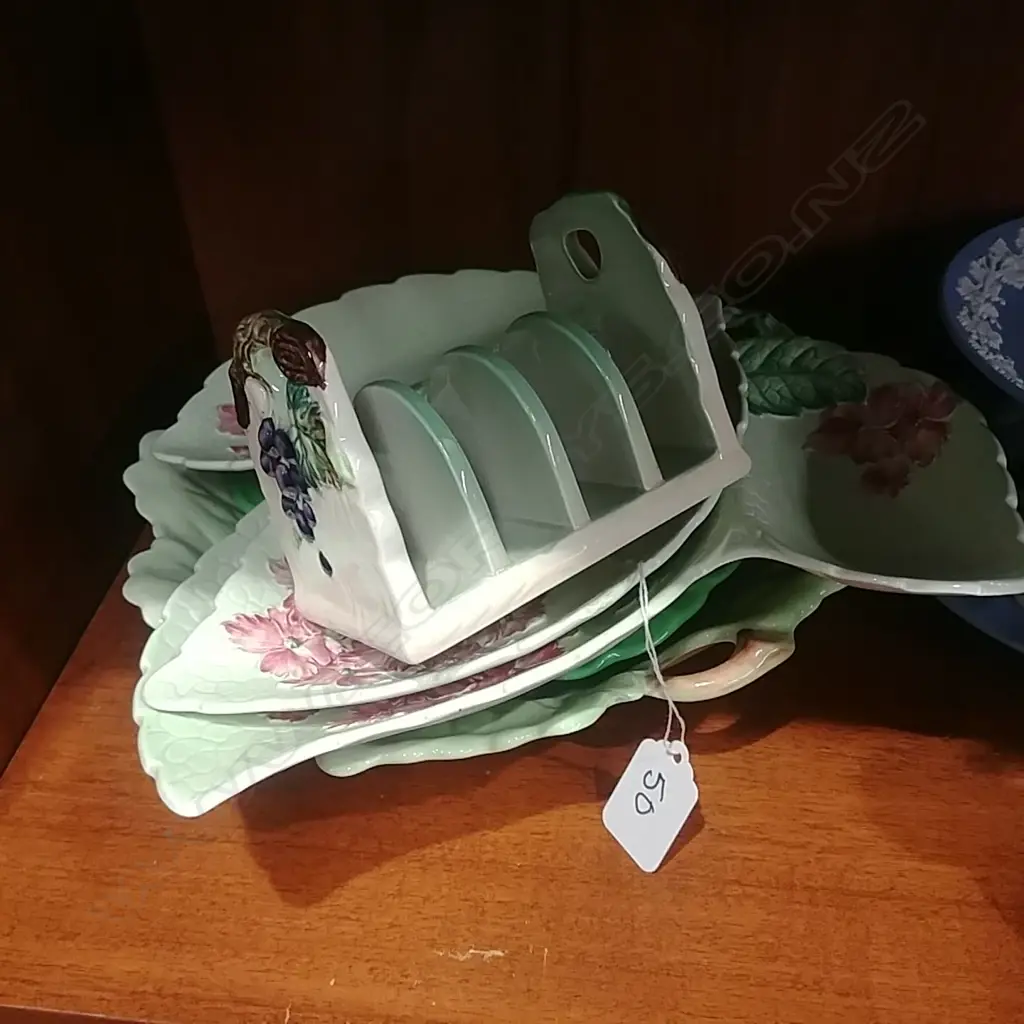 ASST C/WARE DISHES + TOAST RACK Image 1++