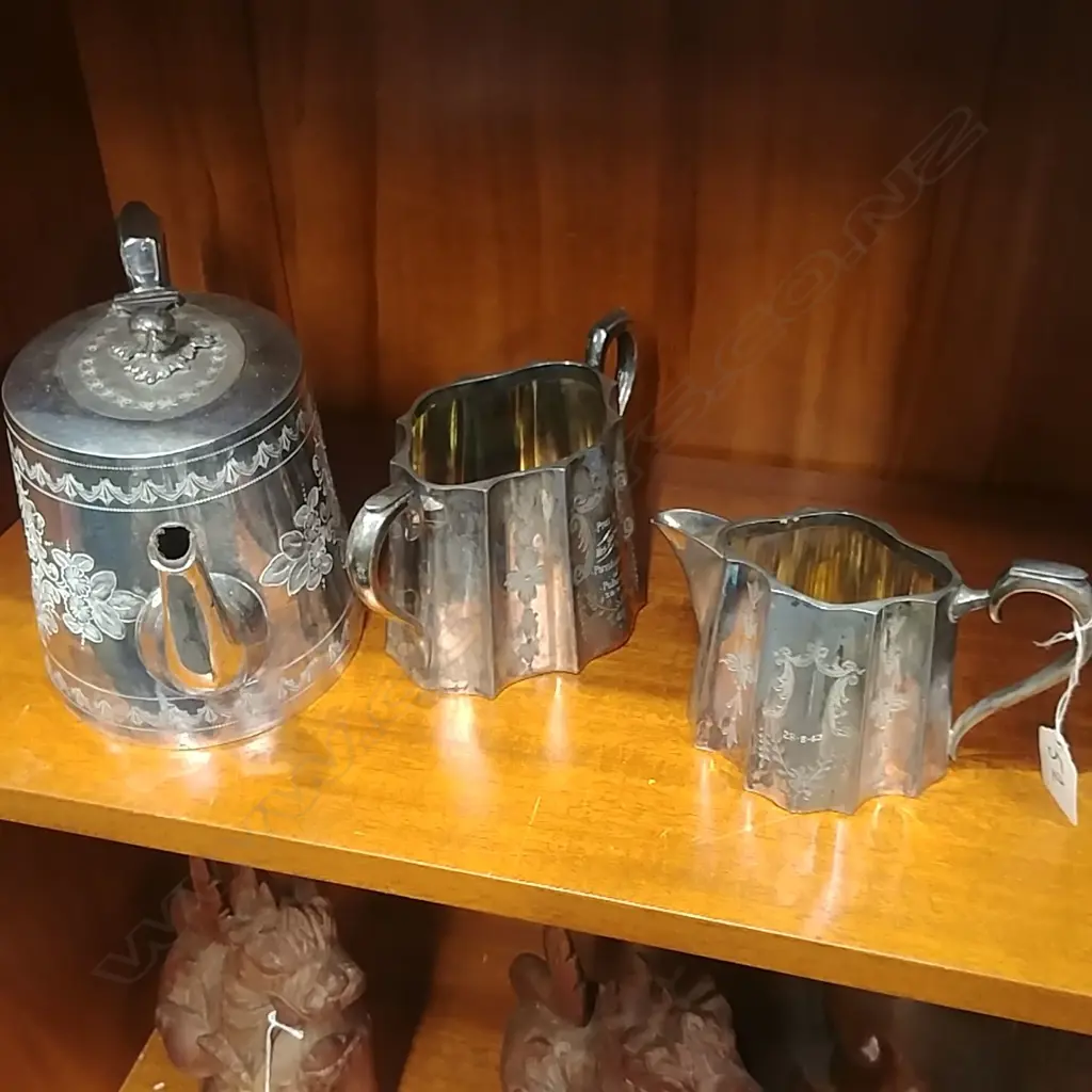 3 PIECE EP TEA SET Image 1++