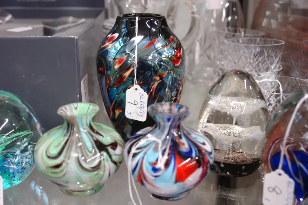 3 ART STUDIO GLASS ( 3 VASES ) Image 1++
