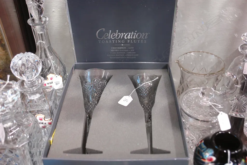 PR WATERFORD TOASTING FLUTES - BOXED Image 1++
