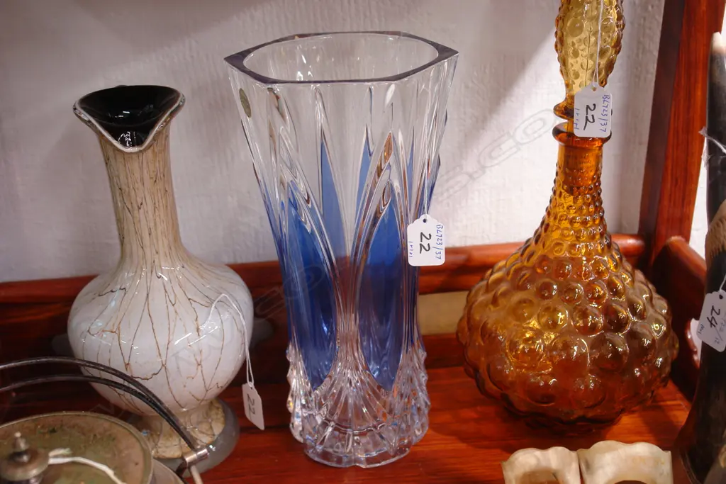 CRYSTAL VASE JUG & BOTTLE Image 1++