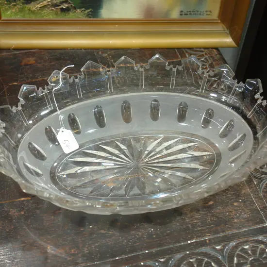 LARGE CUT GLASS BOWL