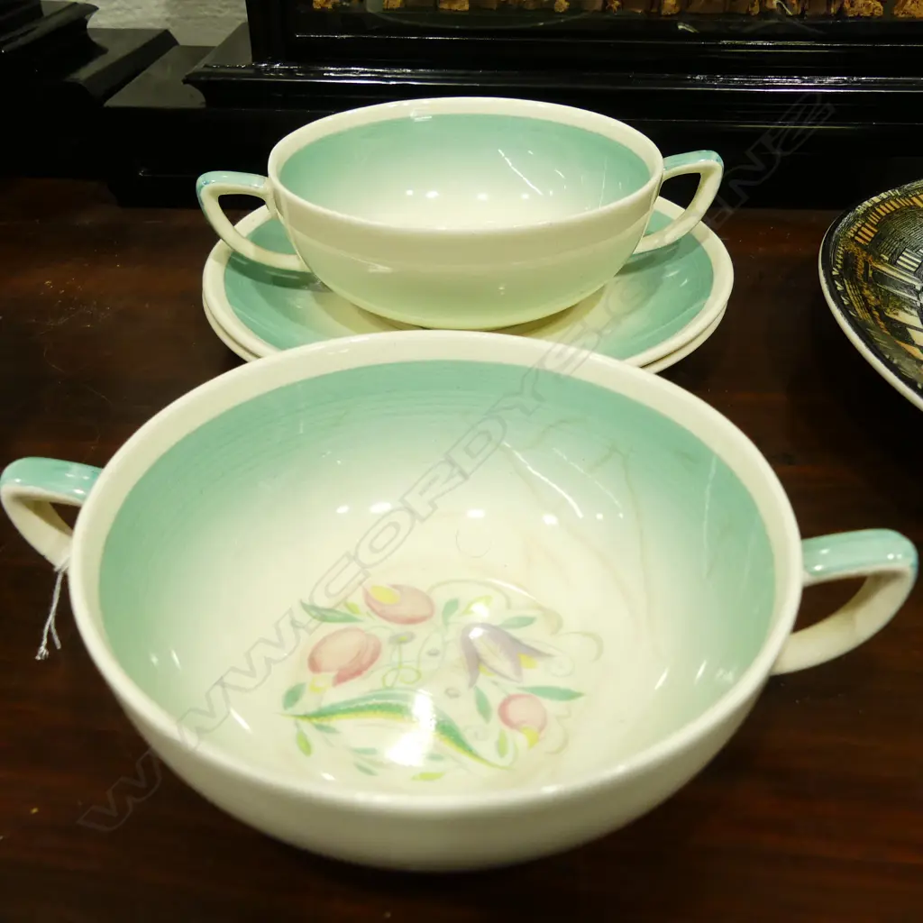 PR SUSIE COOPER SOUP BOWLS & SAUCERS  Image 1++