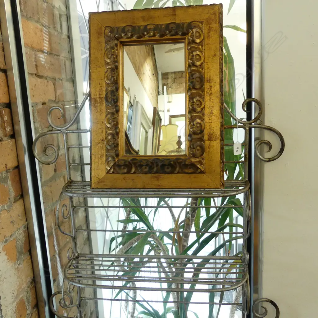 METAL WALL RACK + MIRROR  Image 1++