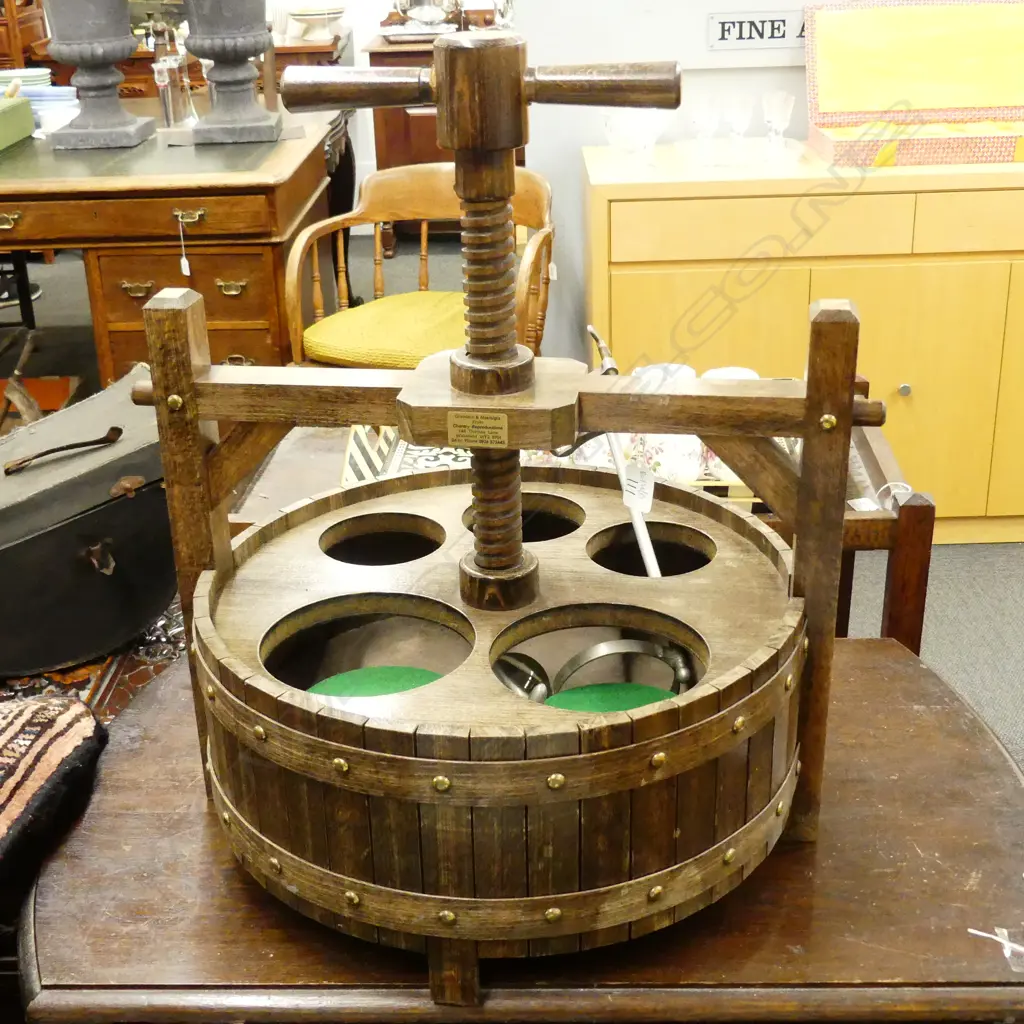 FAUX WINE PRESS Image 1++
