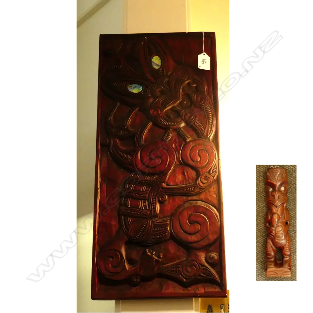 MAORI PANEL & FIGURE Image 1++