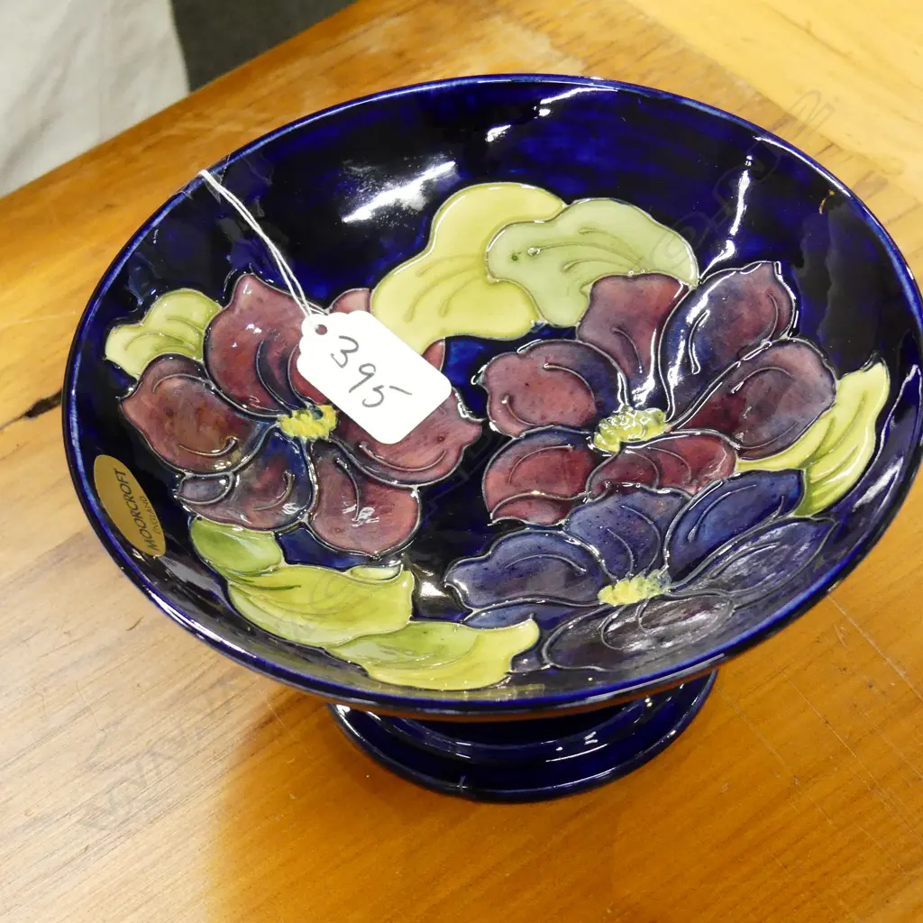 MOORCROFT PEDESTAL COMPORT CLEMATIS D. 18.5CM Image 1++