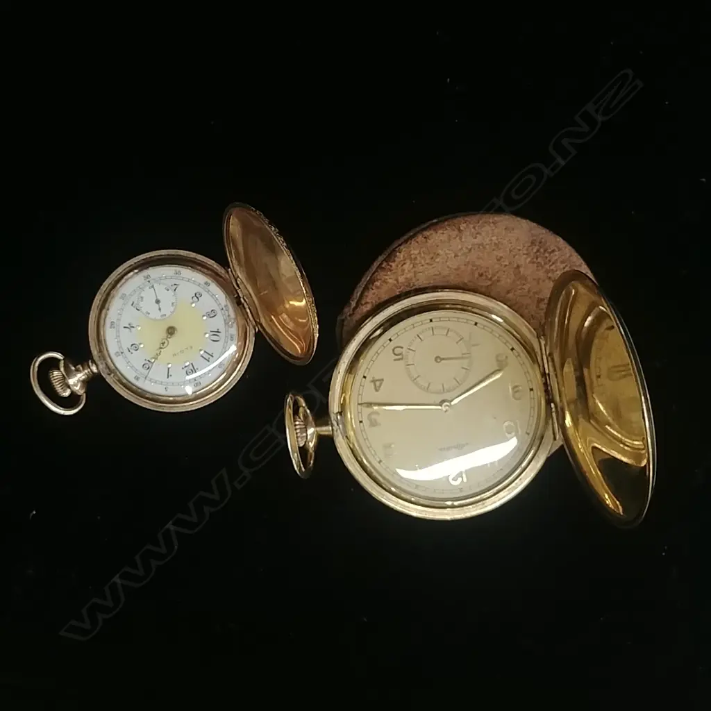 2 ROLLED GOLD POCKET WATCHES Image 1++