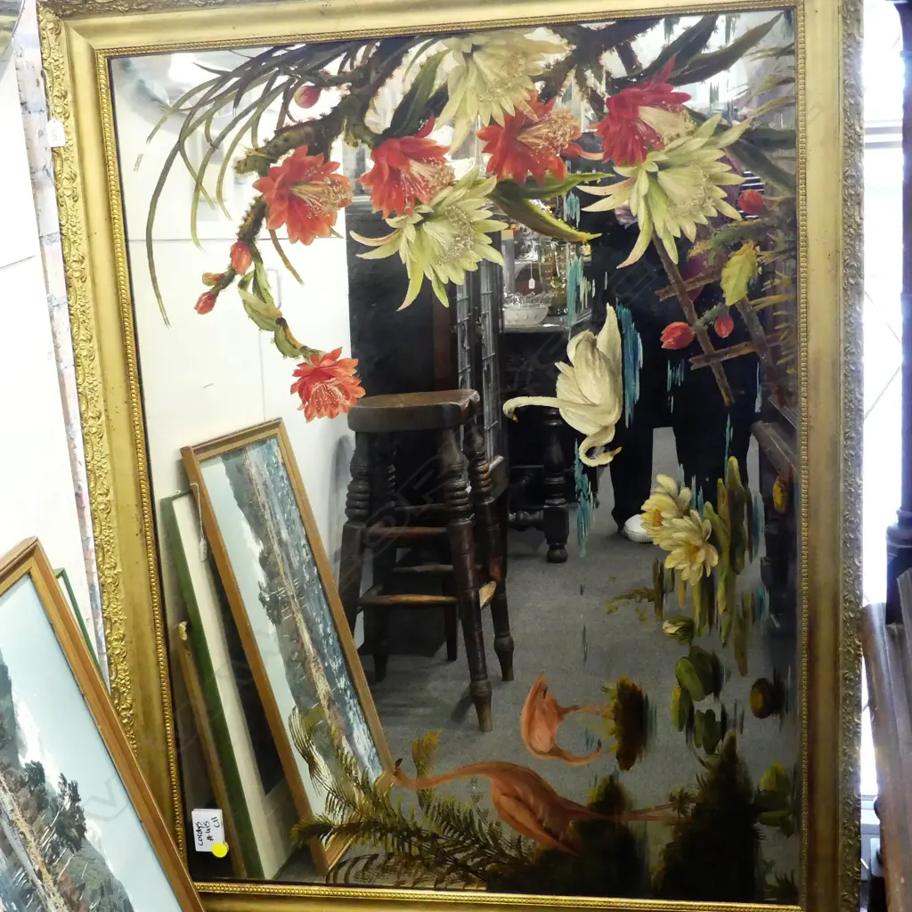LARGE HAND PAINTED MIRROR Image 1++