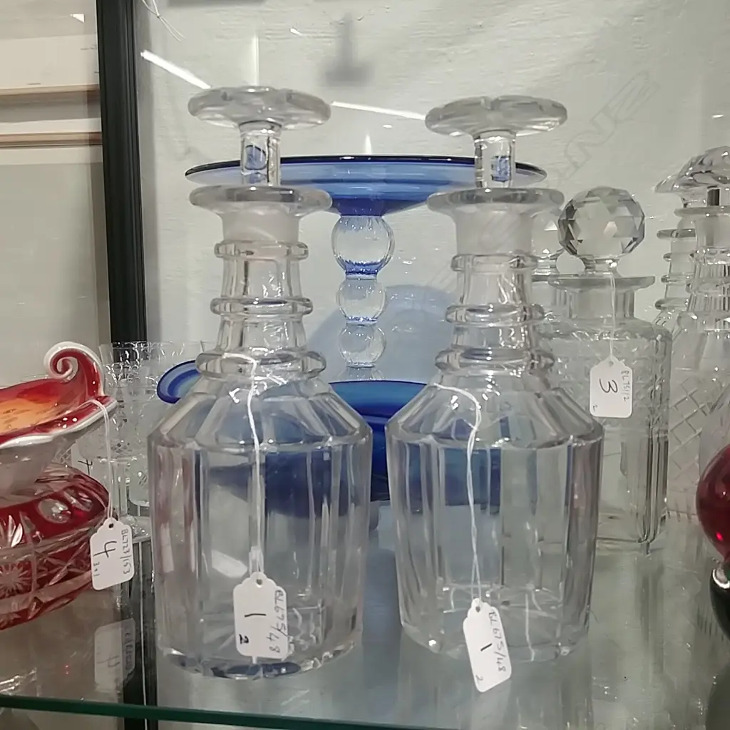2X  GEORGIAN DECANTERS,  MATCHING. Image 1++