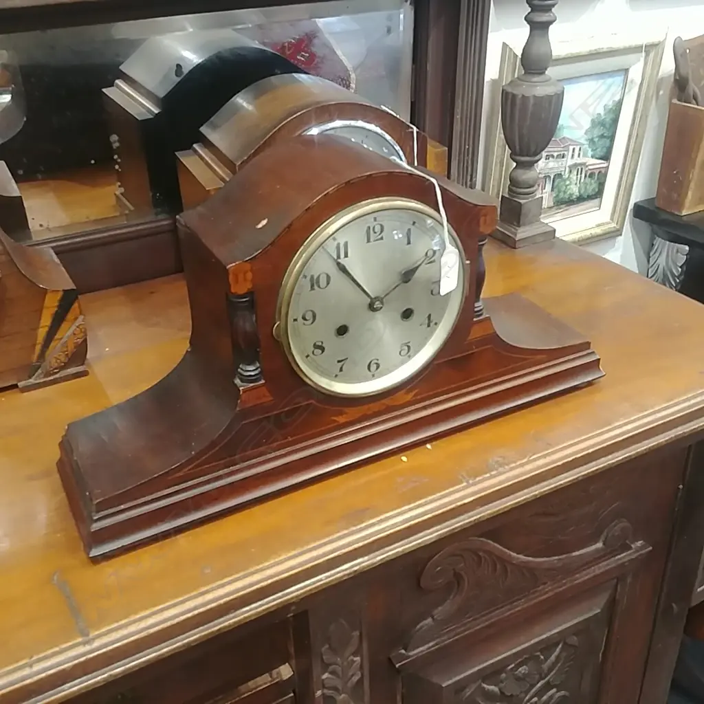1930'S MANTLE CLOCK NAPOLEON HAT TYPE Image 1++