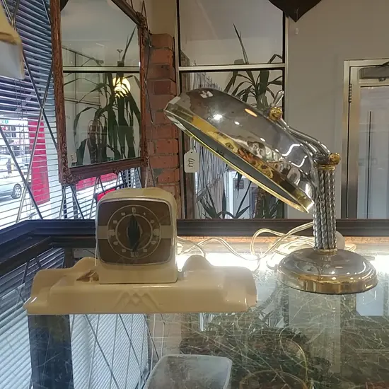 ENAMEL 50'S TIMER + CHROME LAMP