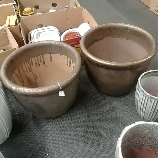 PR GOLD GLAZED GARDEN POTS
