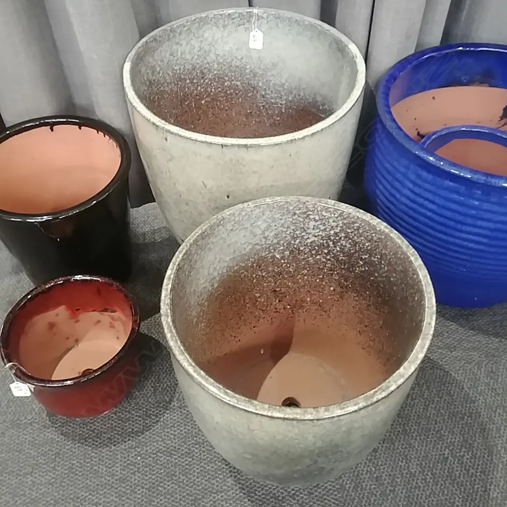 PR GRADUATED GLAZED GARDEN POTS Image 1++