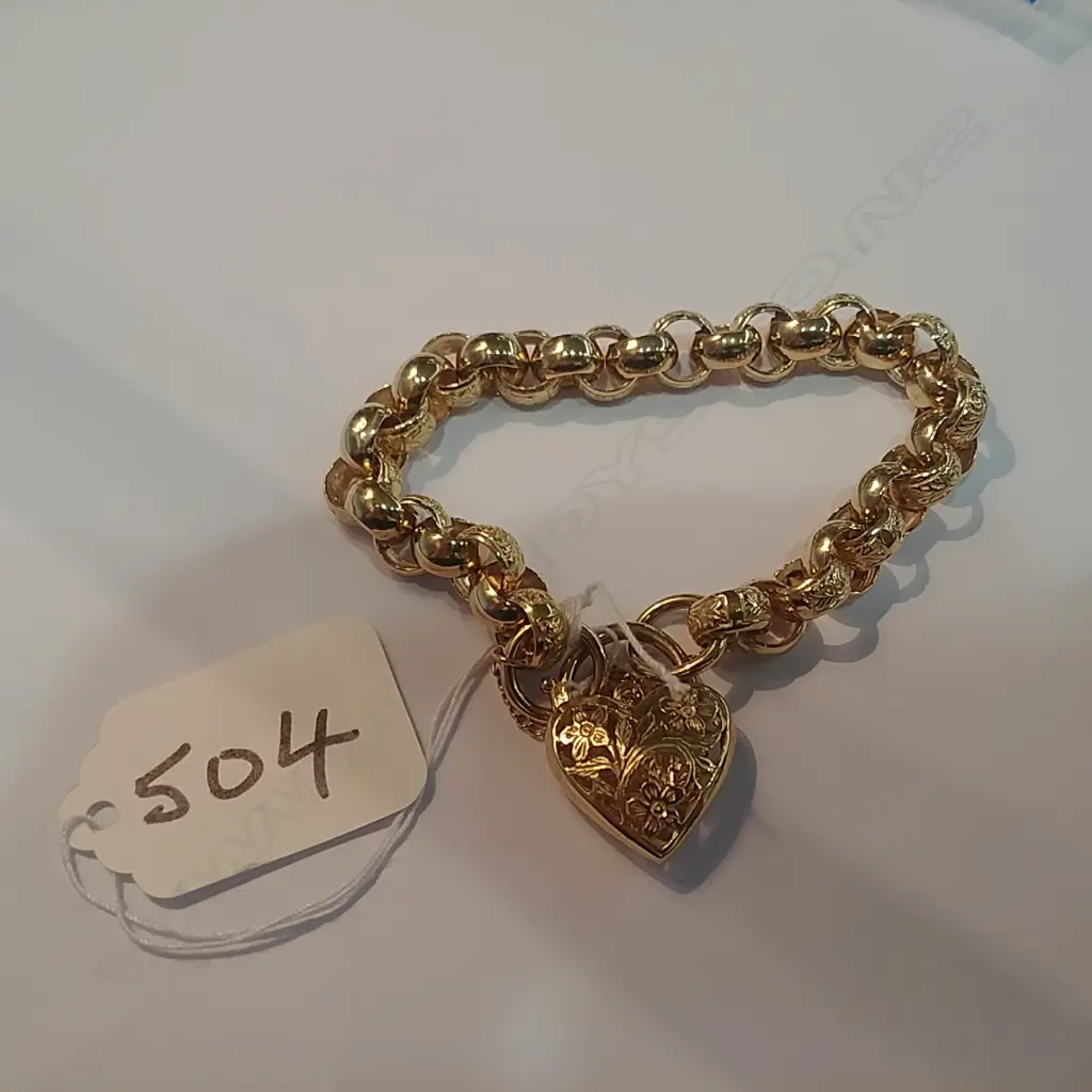 9CT GOLD BELCHER LINK BRACELET 27.7gms Image 1++