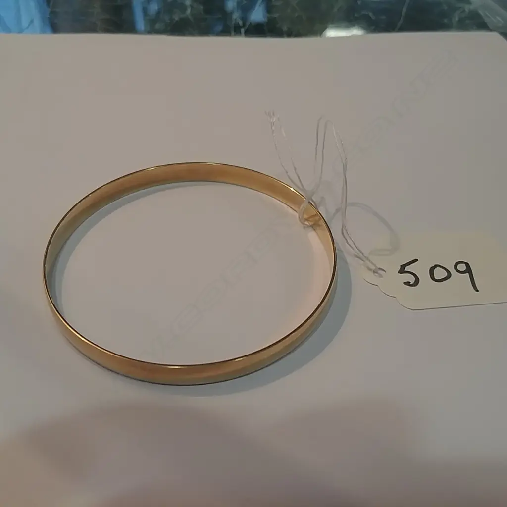 9CT GOLD FLAT BANGLE 14.3GM Image 1++