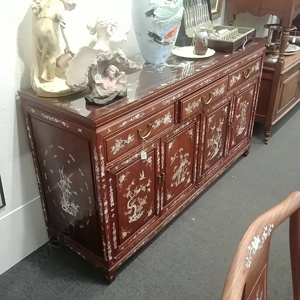 MOP INLAID ROSEWOOD SIDEBOARD  Image 1++