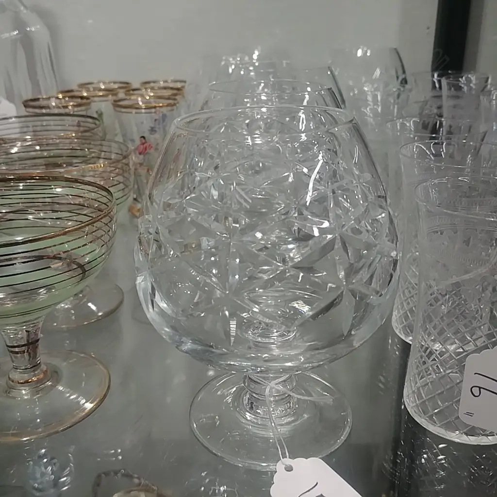 6 CRYSTAL BRANDY BALLOONS Image 1++