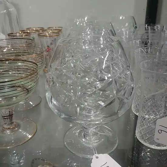 6 CRYSTAL BRANDY BALLOONS