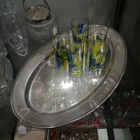 GARRY NASH X 5 GLASSES ON EP TRAY