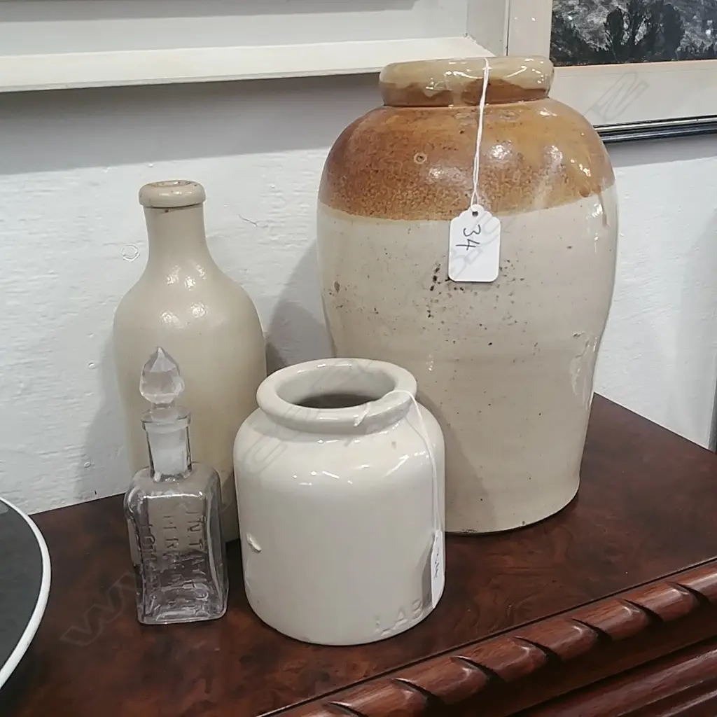 4 CROCKS +BOTTLES Image 1++