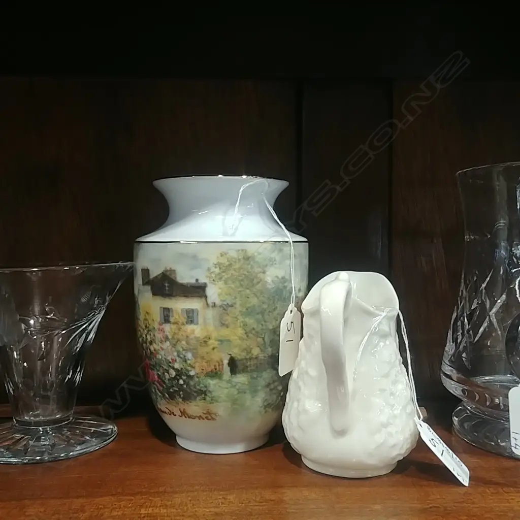 BELLEEK JUG & GOEBALS VASE Image 1++