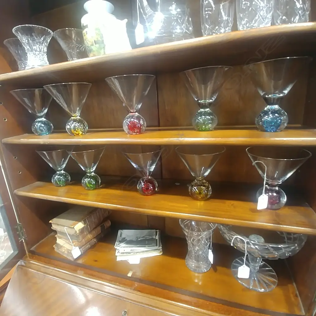 SET OF RETRO STUDIO GLASS COCKTAIL GLASSES Image 1++