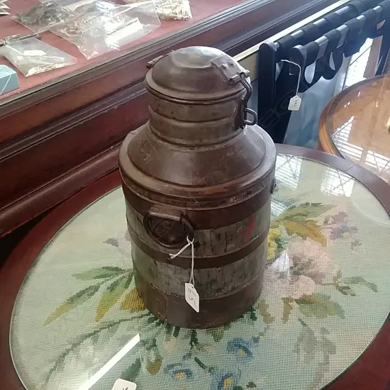 SMALL GALVANIZED CREAM CAN