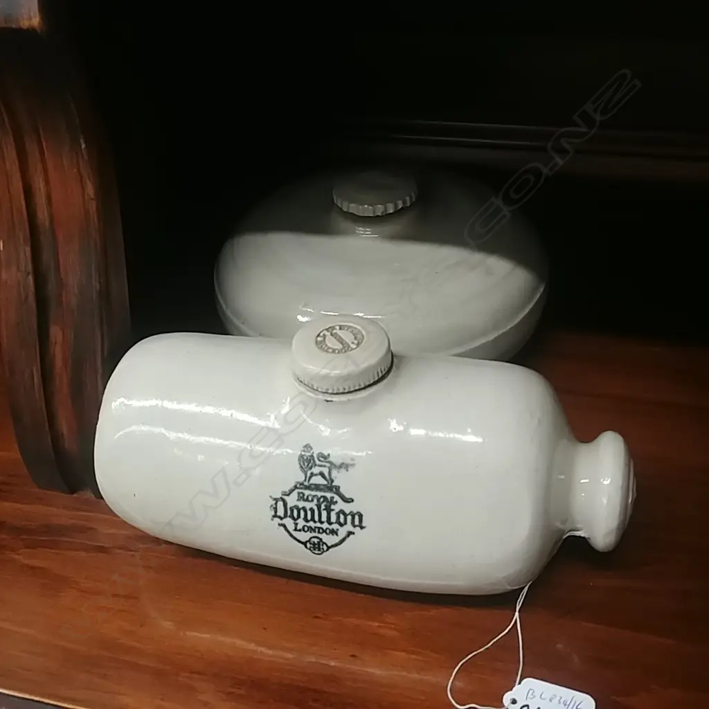 2 STONEWARE HOT WATER BOTTLES Image 1++